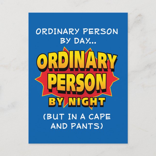 Normal Superhero Postkarte (Vorderseite)