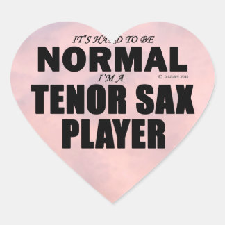Normal Tenor Sax Player Heart Sticker