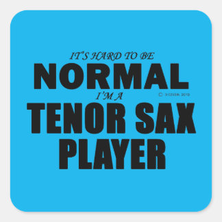 Normal Tenor Sax Player Square Sticker