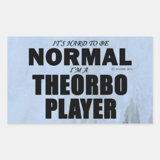 Normal-Theorbo-Player-Rechteckaufkleber Rechteckiger Aufkleber