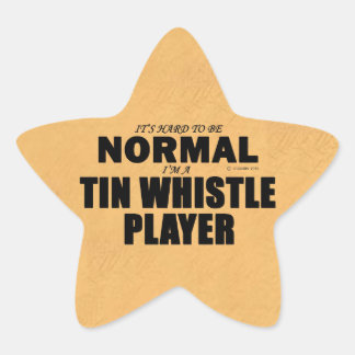 Normal Tin Whistle Player Star-Aufkleber Stern-Aufkleber
