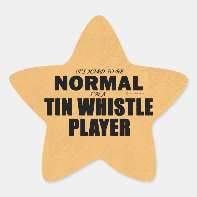 Normal Tin Whistle Player Star-Aufkleber Stern-Aufkleber (Vorderseite)