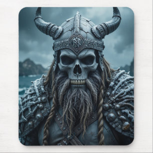 Normal Viking Poster mit Horned Helmet Mousepad
