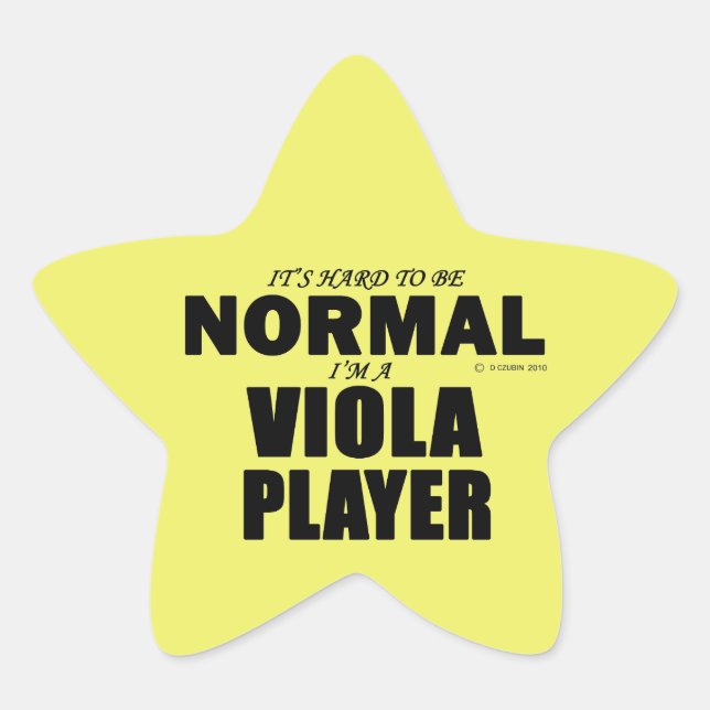 Normal Viola Player Star Sticker (Vorderseite)