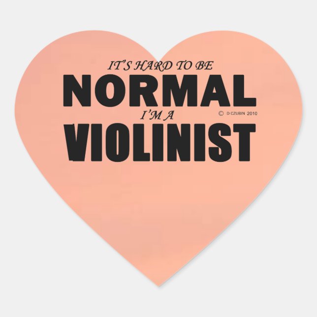 Normal-Violinist-Herzsticker Herz-Aufkleber (Vorderseite)