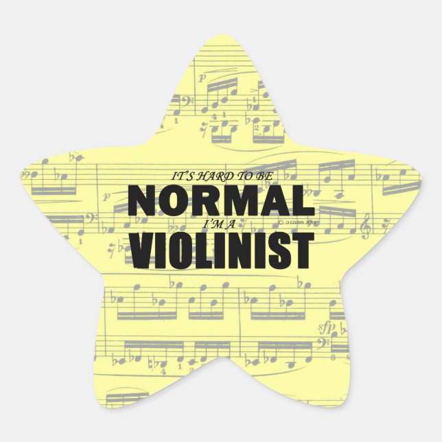 Normal Violinist Star Sticker (Vorderseite)