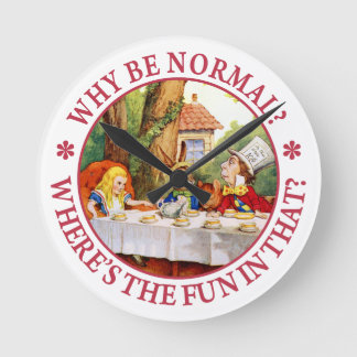 Normal? Where's the Fun in That? Runde Wanduhr