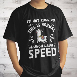 Normale Geschwindigkeit einer Mittagessen-Ladydame T-Shirt