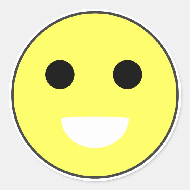 Normale Gesichtseffekte Runder Aufkleber (Vorderseite)