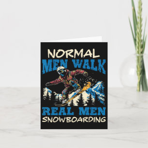 Normale Männer arbeiten echte Männer Snowboard Sno Karte