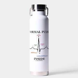 Normale Pulse im Herzrhythmus Elektrokardiogramm Trinkflasche