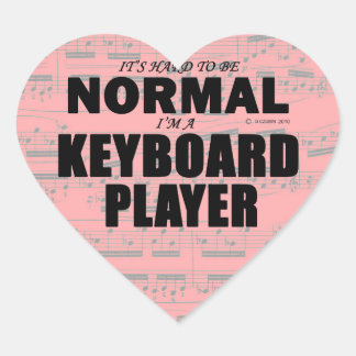 Normale Tastatur-Player-Heftaufkleber Herz-Aufkleber