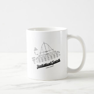 Normale Verteilungskurve des statistischen Geistes Tasse
