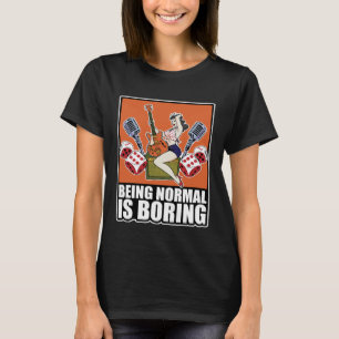 Normaler Backprint langweilig Vintage Rockabill T-Shirt
