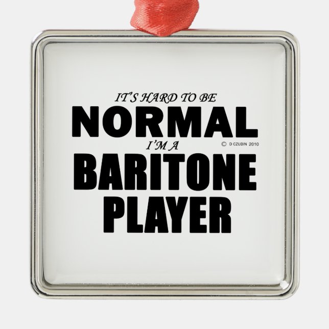 Normaler Baritone Player Silbernes Ornament (Vorne)