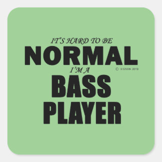 Normaler Bass Player Square Sticker