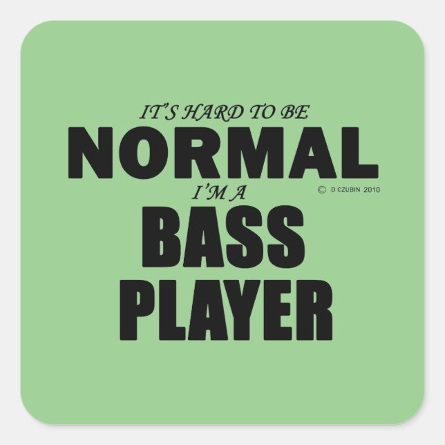 Normaler Bass Player Square Sticker (Vorderseite)