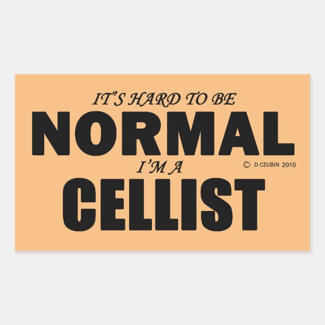 Normaler Cellist Rechteckkleber Rechteckiger Aufkleber (Vorderseite)