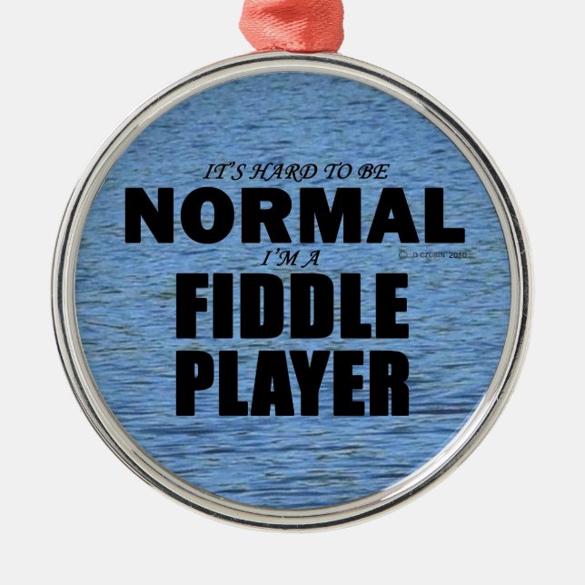 Normaler Fiddle-Player Ornament Aus Metall (Vorne)