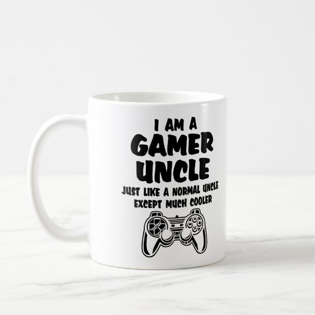 Normaler Gamer Onkel viel Cooler Kaffeetasse (Links)