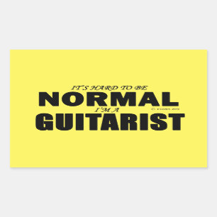 Normaler Gitarrist, rechteckiger Sticker
