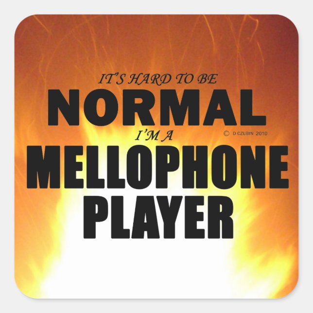 Normaler Mellophone Player Square Sticker (Vorderseite)