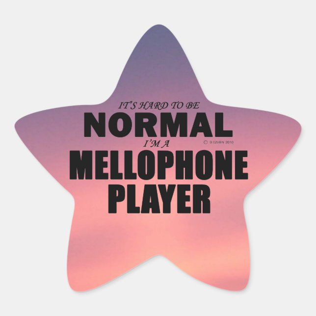 Normaler Mellophone Player Star Sticker (Vorderseite)