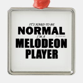 Normaler Melodeon Player Silbernes Ornament