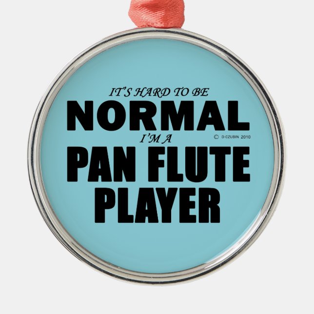Normaler Pan Flute Player Ornament Aus Metall (Vorne)