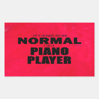 Normaler Piano Player Rechteckkantsticker Rechteckiger Aufkleber