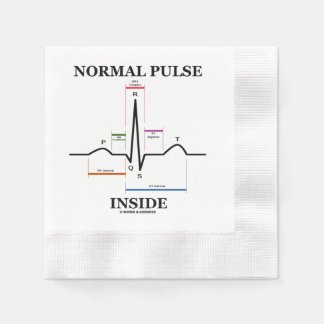 Normaler Puls innerhalb des Herzschlags Elektrokar Serviette