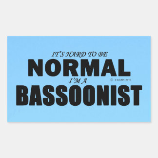 Normaler Rechtecksticker für Bassoonisten Rechteckiger Aufkleber