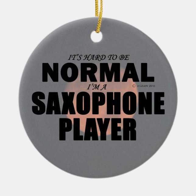 Normaler Saxophon Player Keramik Ornament (Vorne)