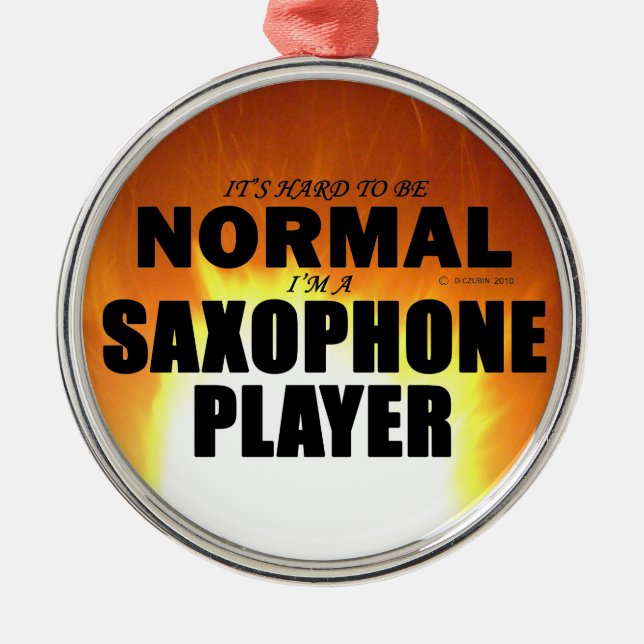 Normaler Saxophon Player Ornament Aus Metall (Vorne)