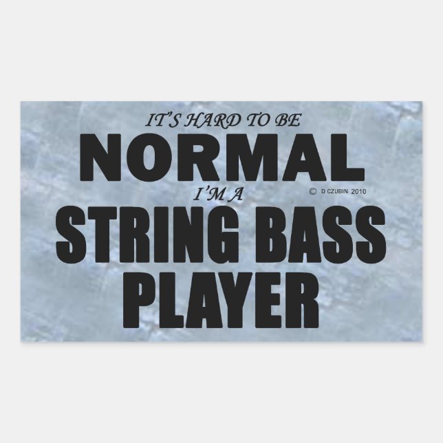 Normaler String Bass Player Rechteckkantsticker Rechteckiger Aufkleber (Vorderseite)
