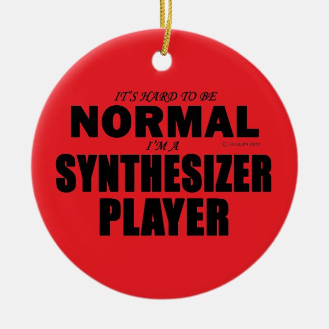 Normaler Synthesizer-Player Keramik Ornament (Vorne)