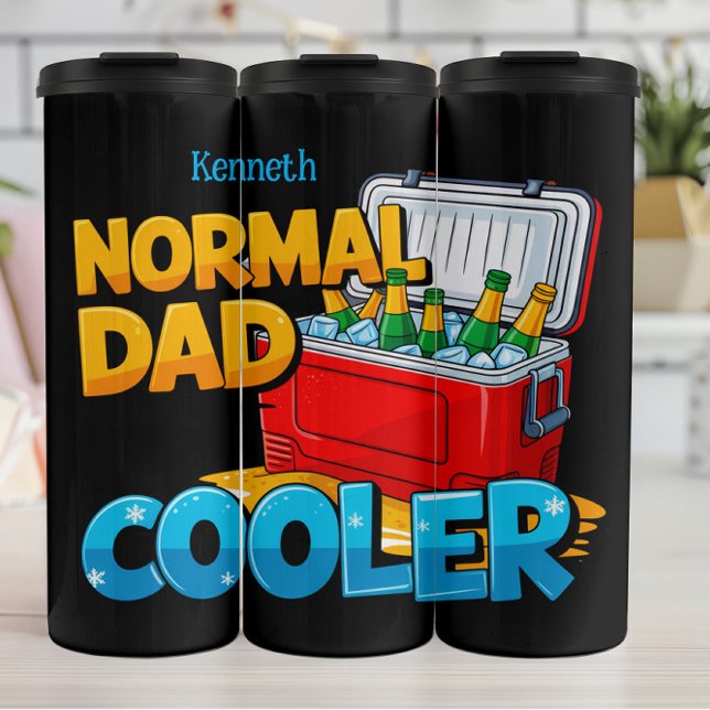 Normaler Vater: Cooler voller Spaß Thermosbecher (Von Creator hochgeladen)
