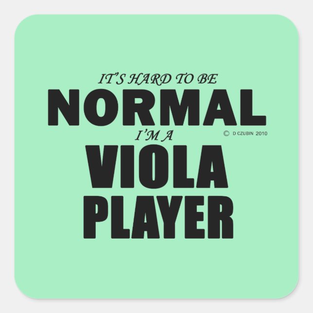 Normaler Viola Player Square Sticker (Vorderseite)