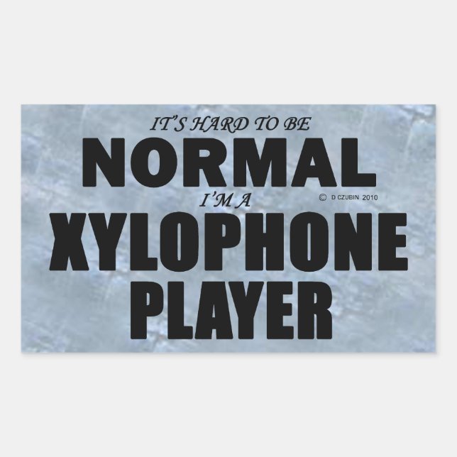 Normaler Xylophon Player Rechteckiger Aufkleber (Vorderseite)