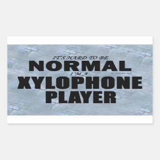 Normaler Xylophon Player Rechteckiger Aufkleber