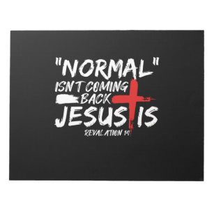 Normalerweise kommt es nicht zurück, aber Jesus is Notizblock