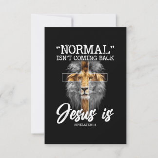 Normalerweise kommt es nicht zurück, aber Jesus is RSVP Karte