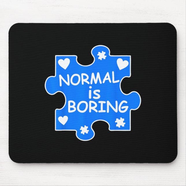 Normalerweise langweilig Autismus Blue Puzzle Piec Mousepad (Vorne)