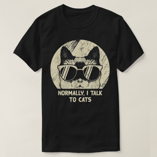 Normalerweise rede ich mit Katzen Funny Cat Mama S T-Shirt (Design vorne)