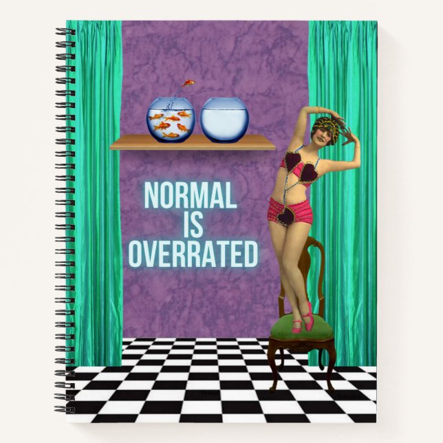 Normalerweise wird Funky & Fun Altered Art Sketch  Notizbuch (Vorderseite)