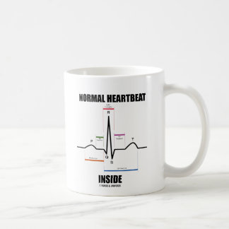 Normales Herzschlag-Innere (ECG EKG) Kaffeetasse