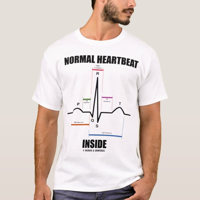 Normales Herzschlag-Innere (EKG) T-Shirt (Vorderseite)