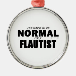 Normalflutist Silbernes Ornament