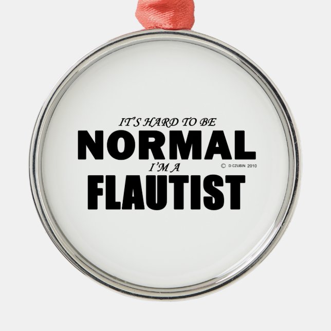 Normalflutist Silbernes Ornament (Vorne)