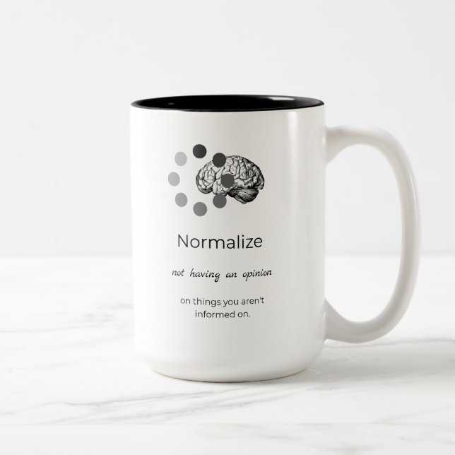 Normalisieren Sie das Fehlen einer Stellungnahme Zweifarbige Tasse (Rechts)